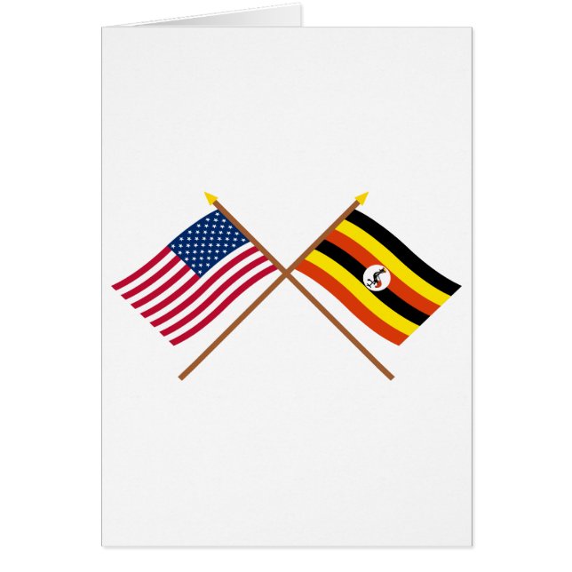 US and Uganda Crossed Flags (Front)
