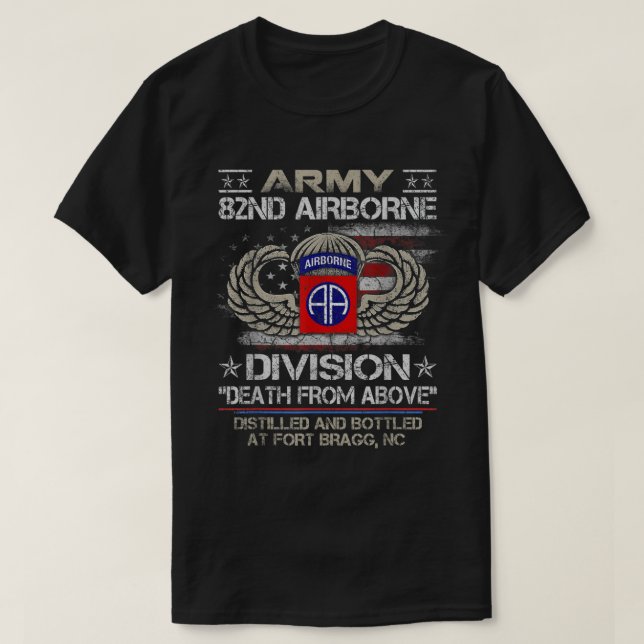 US Army 82nd Airborne Division Death From Above Ve T-Shirt (Design Front)