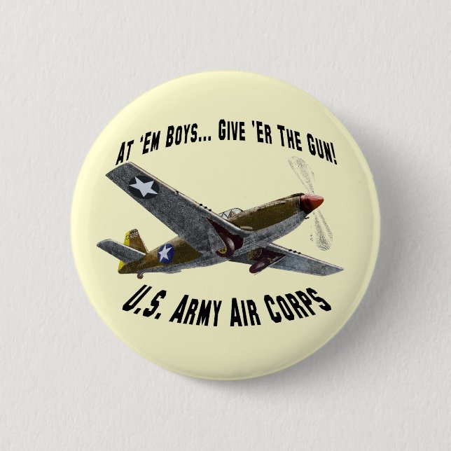 US Army Air Corps 6 Cm Round Badge (Front)