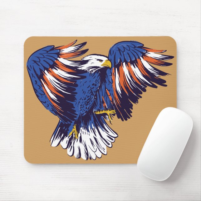 US Bald Eagle Mouse Pad (With Mouse)