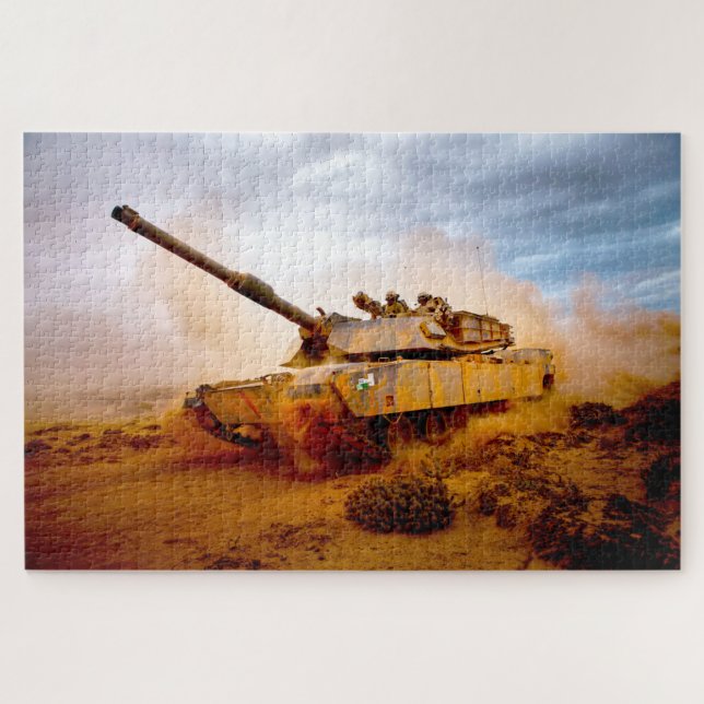 US BATTLE TANK – M1 ABRAMS (20x30 inch) Jigsaw Puzzle (Horizontal)