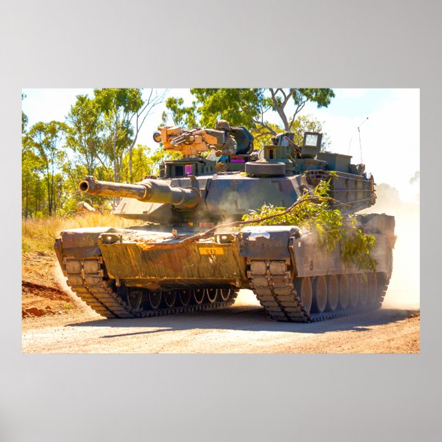 US BATTLE TANK – M1 ABRAMS POSTER (Front)