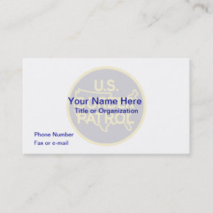 US Boarder Patrol Business Card