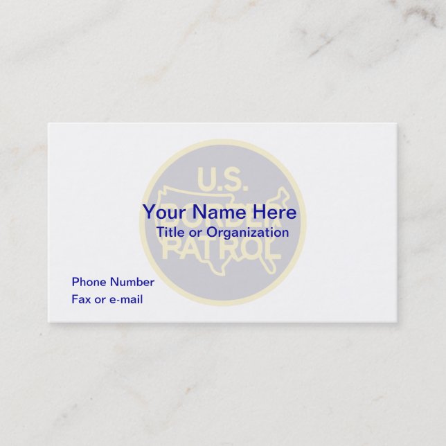 US Boarder Patrol Business Card (Front)