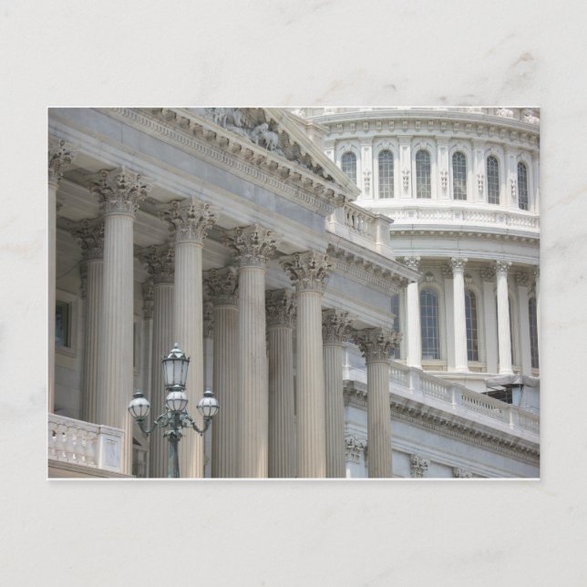 us capitol building architecture postcard (Front)