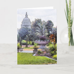 US Capitol Building From Garden Card