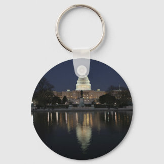 US Capitol Building Night Key Ring