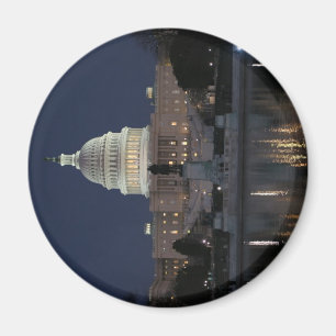 US Capitol Building Night Magnet