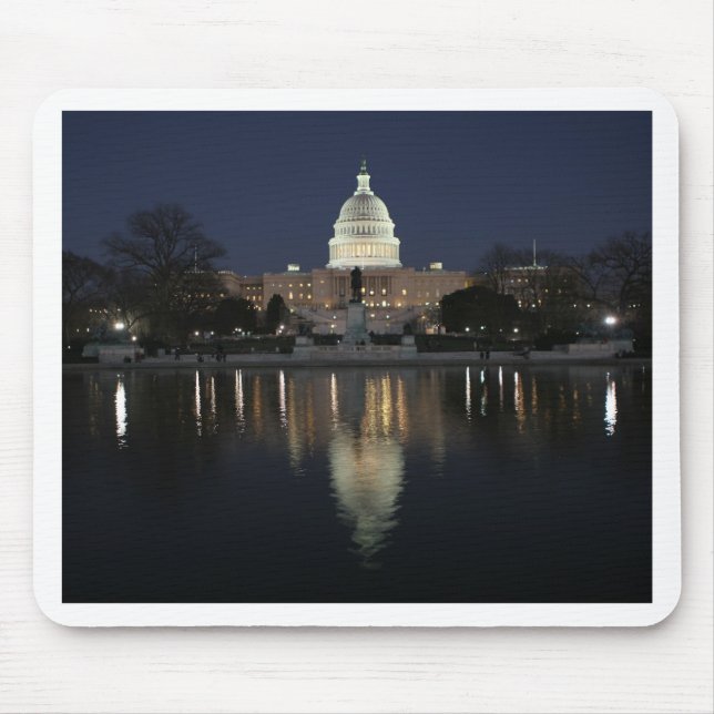 US Capitol Building Night Mouse Pad (Front)