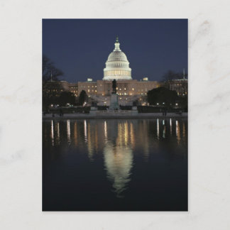 US Capitol Building Night Postcard