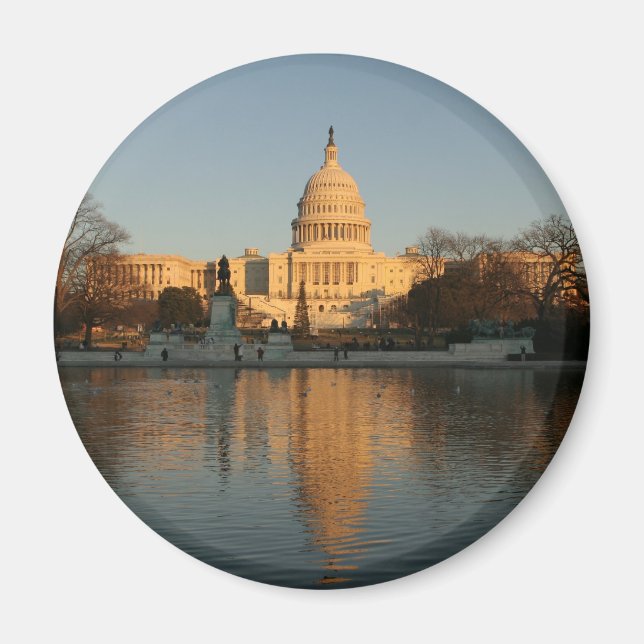 US Capitol Building Sunset Magnet (Front)