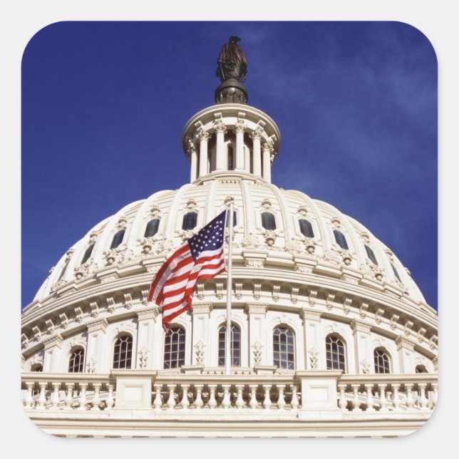 US capitol building, Washington DC Square Sticker (Front)