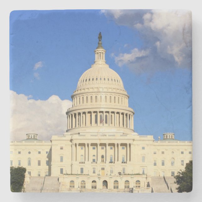 US Capitol Building, Washington DC, USA Stone Coaster (Front)