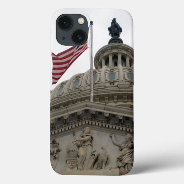 US Capitol Building with American Flag - East Case-Mate iPhone Case (Back)