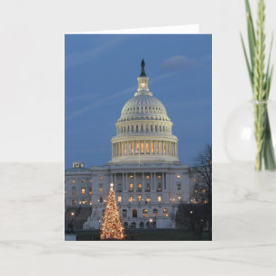 US Capitol celebrating Christmas photo Holiday Card