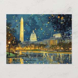 US Capitol Hill Christmas Postcard