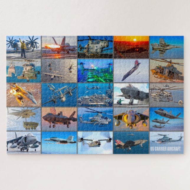 US CARRIER AIRCRAFT “MONTAGE” JIGSAW PUZZLE (Horizontal)