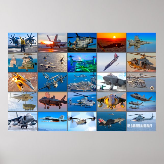 US CARRIER AIRCRAFT “MONTAGE” POSTER (Front)