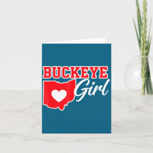 Us Cities Buckeye Girl Ohio Home Heart State  Card
