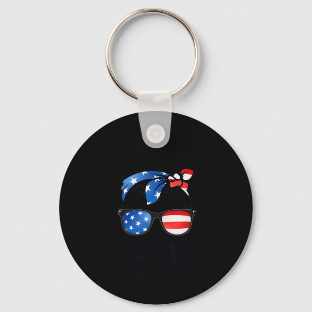 Us Citizen Est 2025 New Citizenship American Usa G Key Ring (Front)