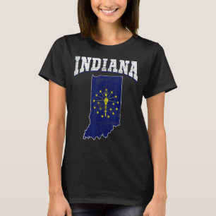 US Citizen Proud America State Flag Land Map India T-Shirt