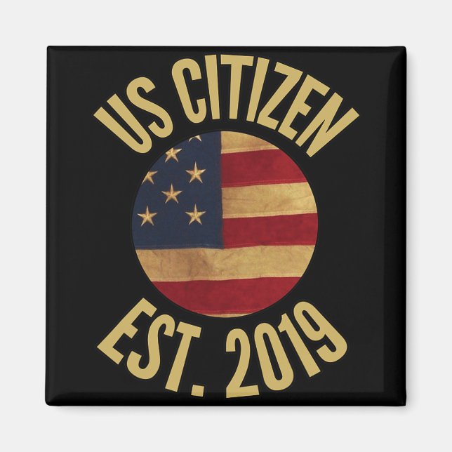 Us Citizenship 2019 Gif American Flag Usa  Magnet (Front)