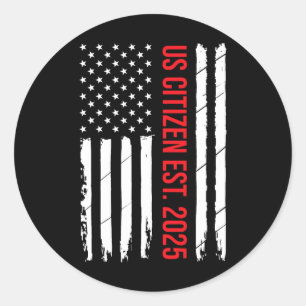 Us Citizenship Decoration American New Usa Citizen Classic Round Sticker