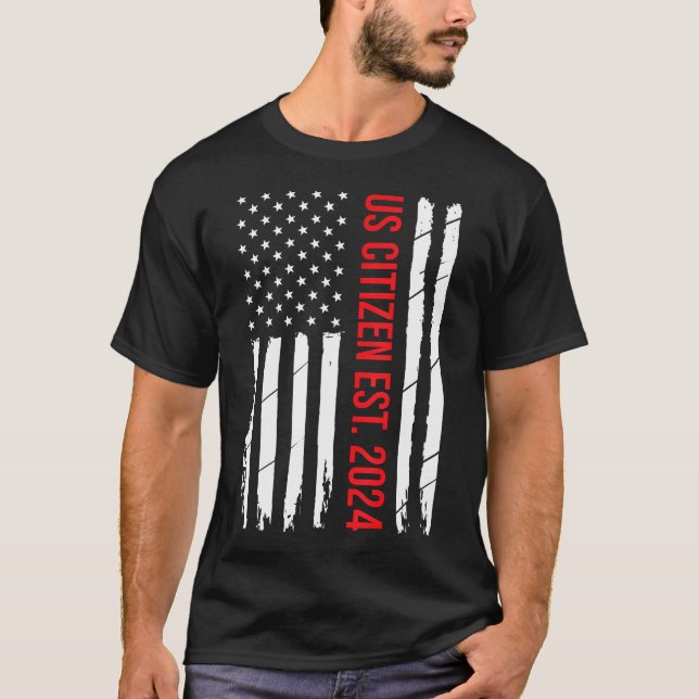 Us Citizenship Decoration American New Usa Citizen T-Shirt (Front)