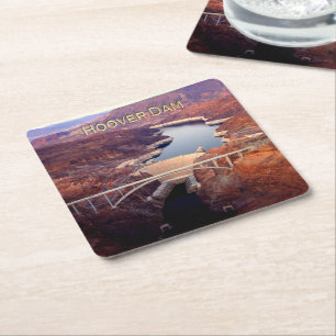 US Clark County Nevada -  Mohave County Arizona - Square Paper Coaster