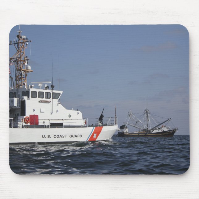 US Coast Guard Cutter Marlin patrols the waters Mouse Pad (Front)