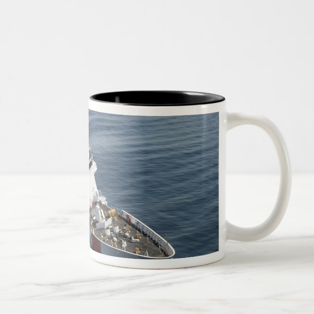 US Coast Guard Cutter Waesche 2 Two-Tone Coffee Mug (Right)