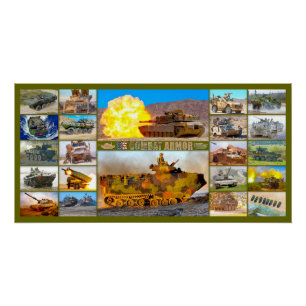 US COMBAT ARMOR “MONTAGE”" POSTER