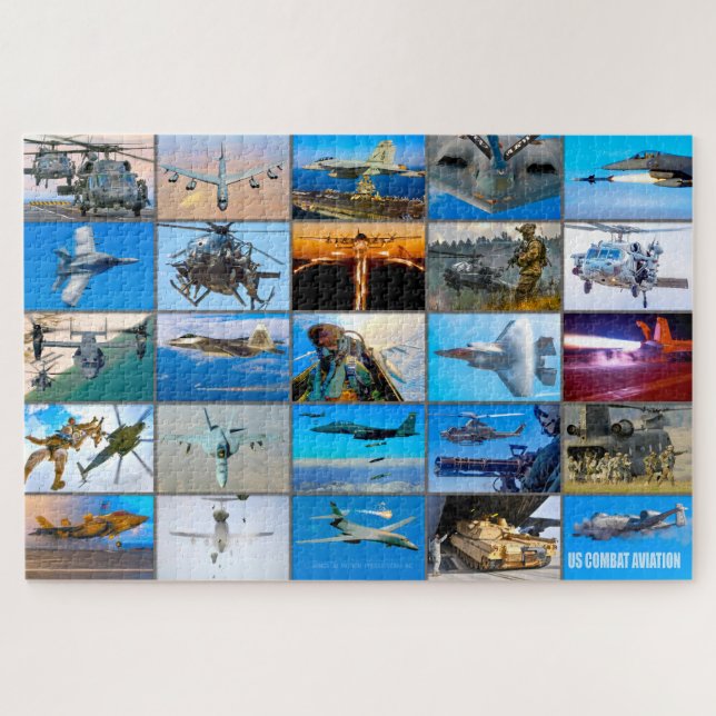 US COMBAT AVIATION “MONTAGE” JIGSAW PUZZLE (Horizontal)