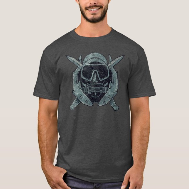 US Combat Diver Vintage Insignia T-Shirt (Front)