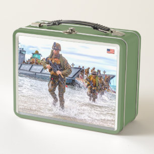 US COMBAT PERSONNEL METAL LUNCH BOX