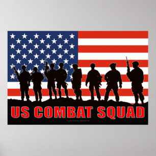 US COMBAT PERSONNEL POSTER
