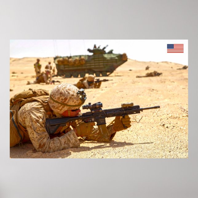 US COMBAT PERSONNEL POSTER (Front)