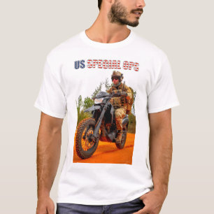 US COMBAT SQUAD - US Special Ops Motorcycle T-Shirt