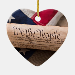 US Constitution Ceramic Tree Decoration