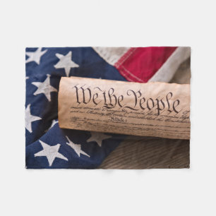 US Constitution Fleece Blanket