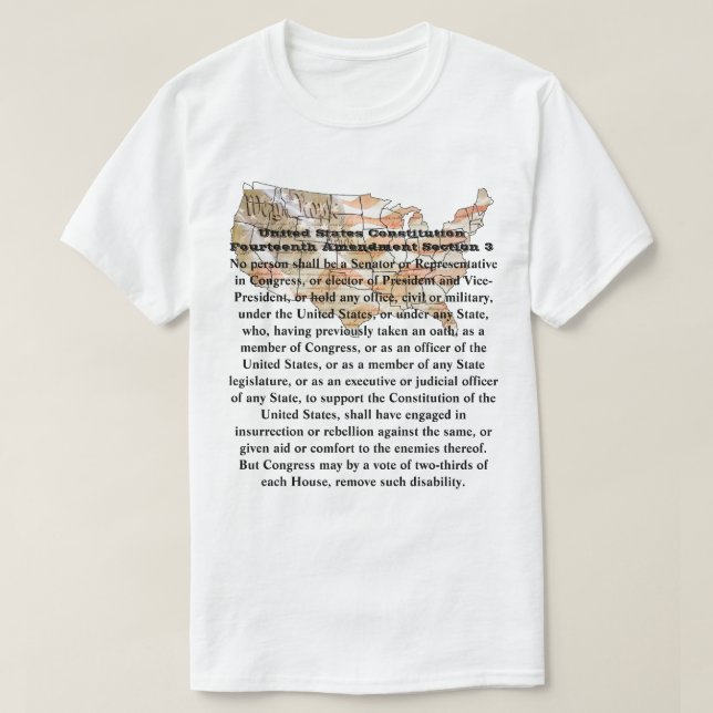 US Constitution Fourteenth Amendment Section 3 T-Shirt (Design Front)