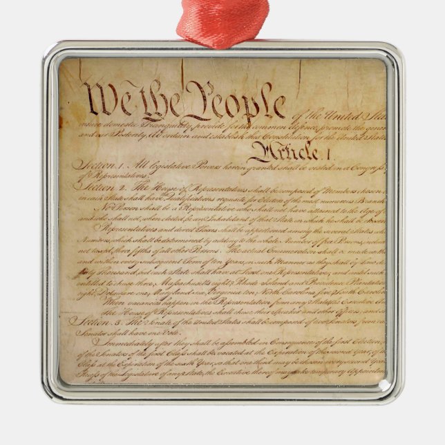 US CONSTITUTION METAL TREE DECORATION (Front)