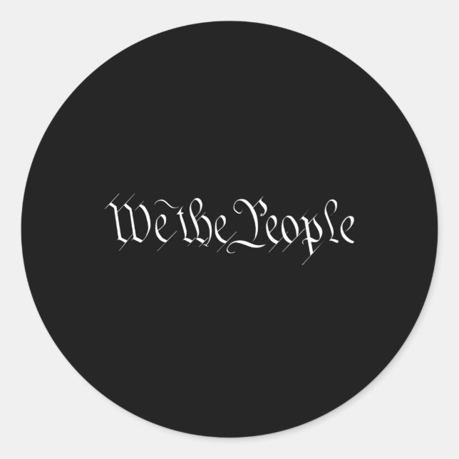 Us Constitution We The People Classic Round Sticker (Front)