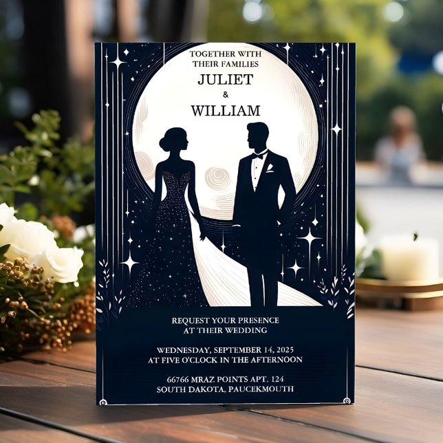 Us Costume Men Adult Tuxedo Bold Black Tie Wedding Invitation (Creator Uploaded)