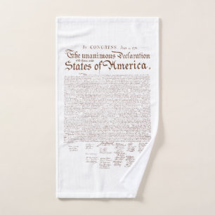 US Declaration of Independence Bath Towel Set