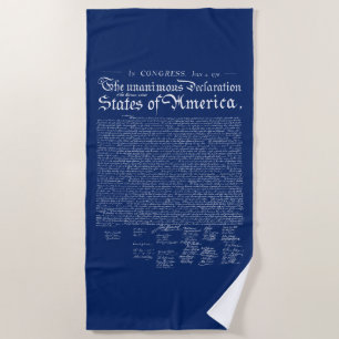 US Declaration of Independence Beach Towel
