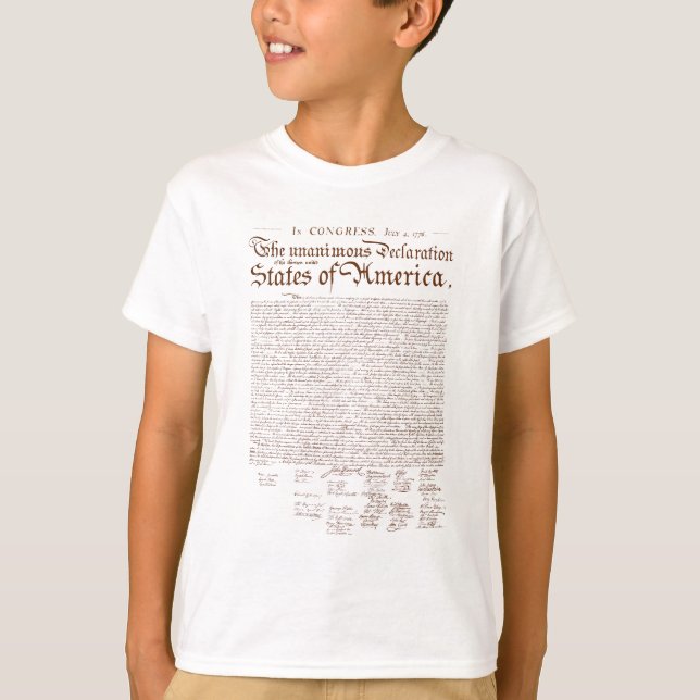 US Declaration of Independence T-Shirt (Front)