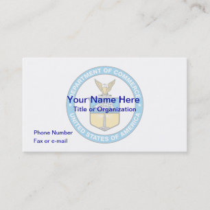 US Department of Commerce Business Card