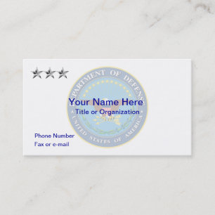 US Department of Defence O9 Business Card