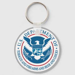 US Department of Tobacco and Firearms and Beer Key Ring